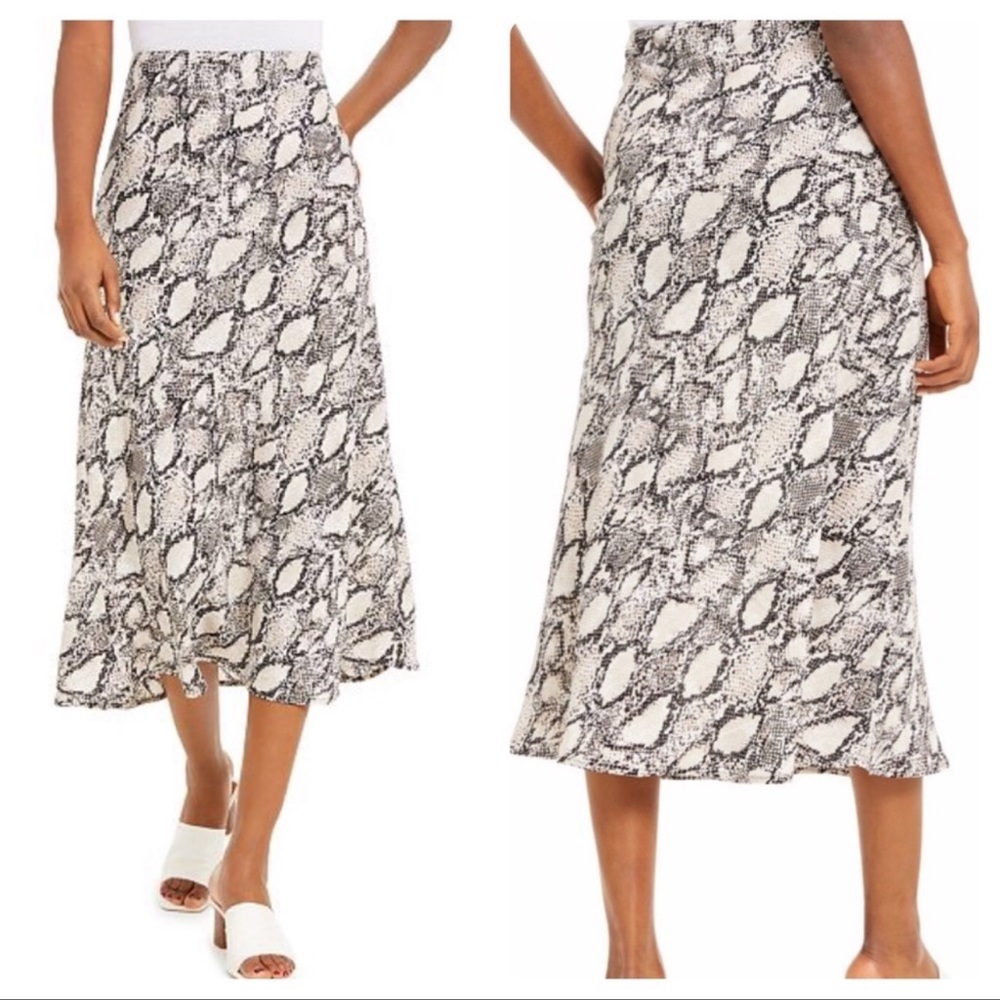 Bar III Snake Print Skirt